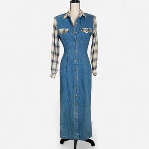Vintage Paris Sport Club Denim Snap Dress Size 3